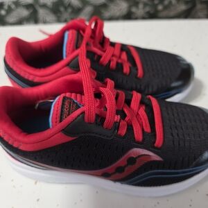 Saucony Kids' Black and Red Sneakers